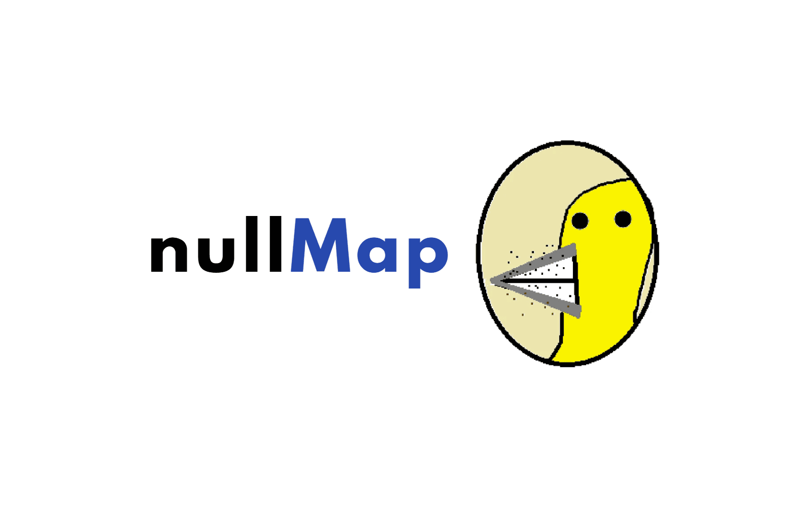 The NullMap logo: the word nullMap beside a yellow cartoon bird with an open beak