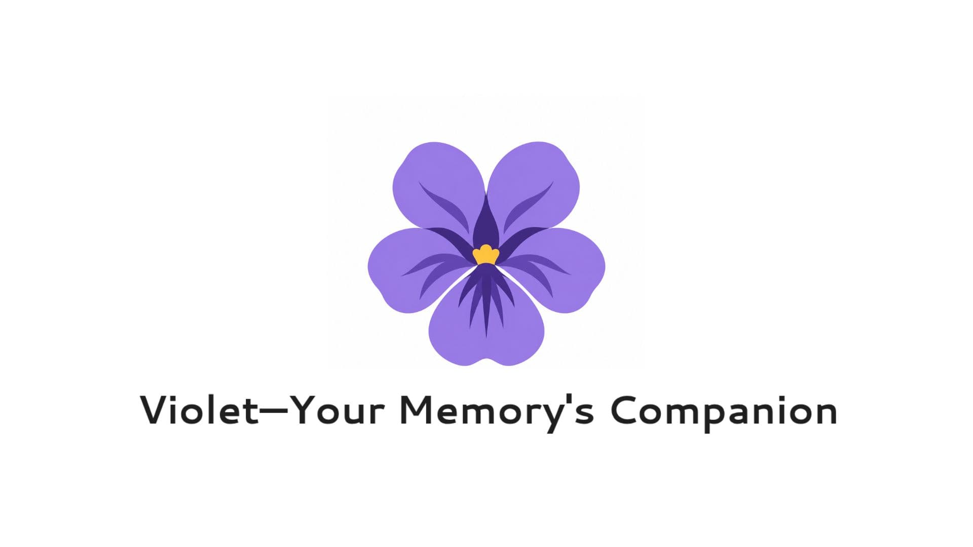 The Violet logo: a purple violet flower above the words “Violet—Your Memory’s Companion”